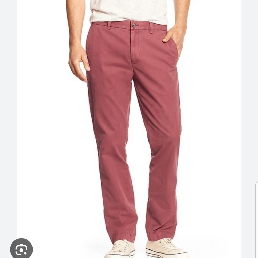 Banana Republic Aiden Chino Heather Red Mens Size 31x32 Office Casual